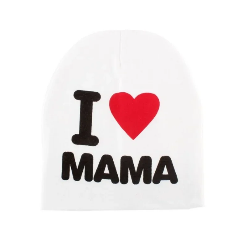 Newborn Hat I love Mom and Dad hats Cotton Baby Spring Autumn Hat Infant Toddler Bonnet