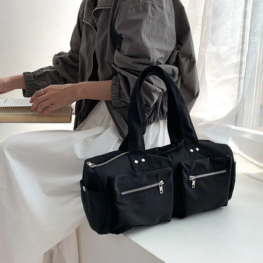 

Nylon Bag Women Korean Fashion Multi-pocket Fashion Simple High-Capacity Shoulder Bag Handbag Office Lady