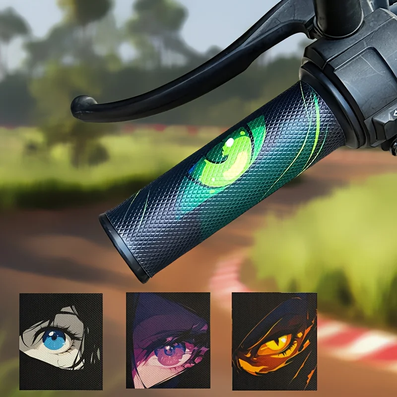 Anime Cool Eye Motorcycle Handlebar Stickers, JDM Style, Waterproof Anti-Scratch Sun-Proof Self-Adhesive Decals