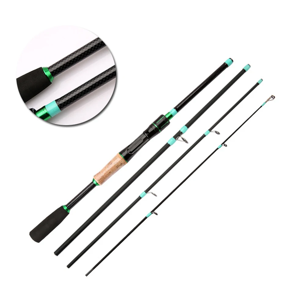 Fishing Rod 1.65m-2.1m 4-5 Section Fiber Glass Spinner Baitcasting Fishing Pole M Tone For Carp Fishing Fishing Accessories