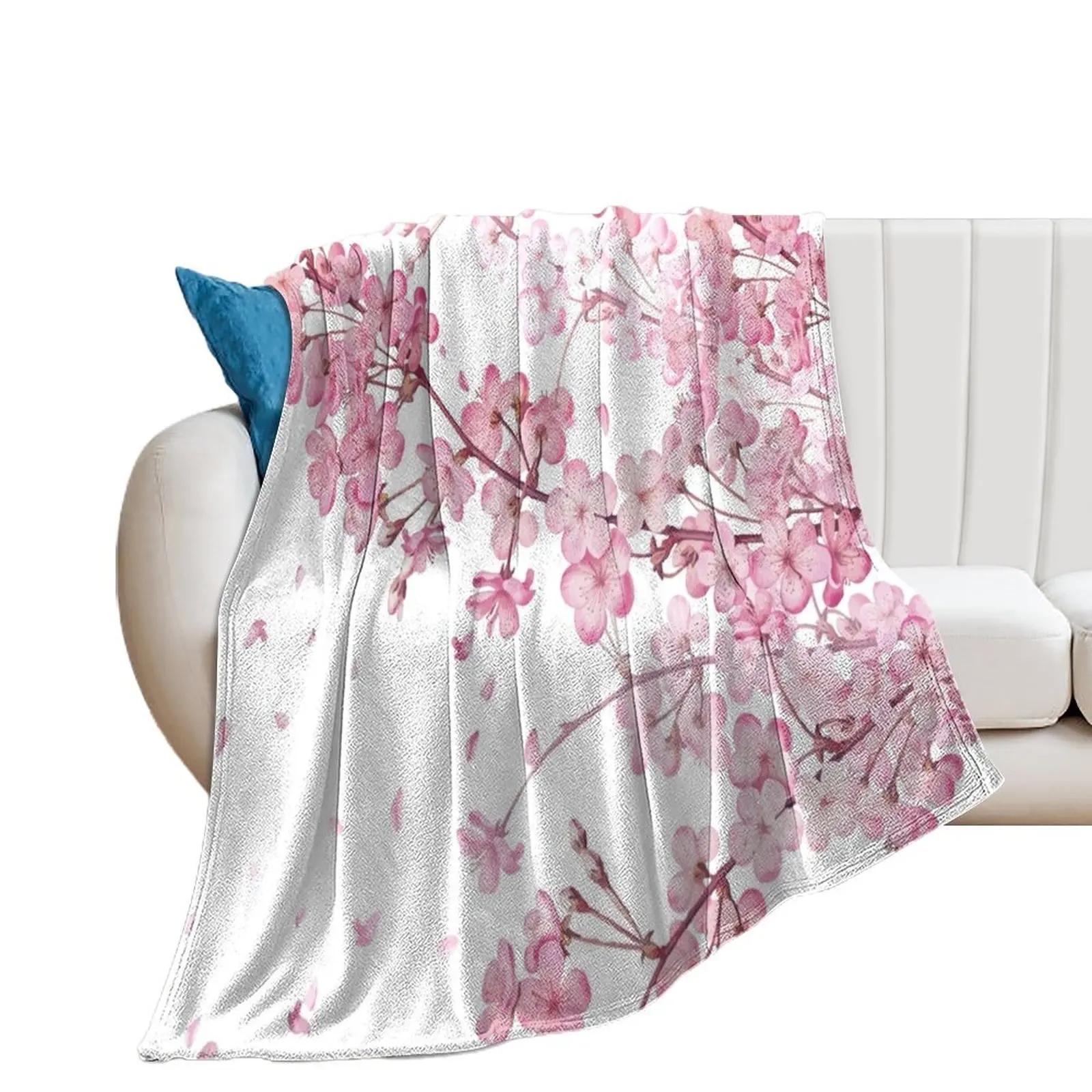 

Sakura Cherry Blossom Throw Blanket manga Baby halloween Blankets Sofas Of Decoration Blankets