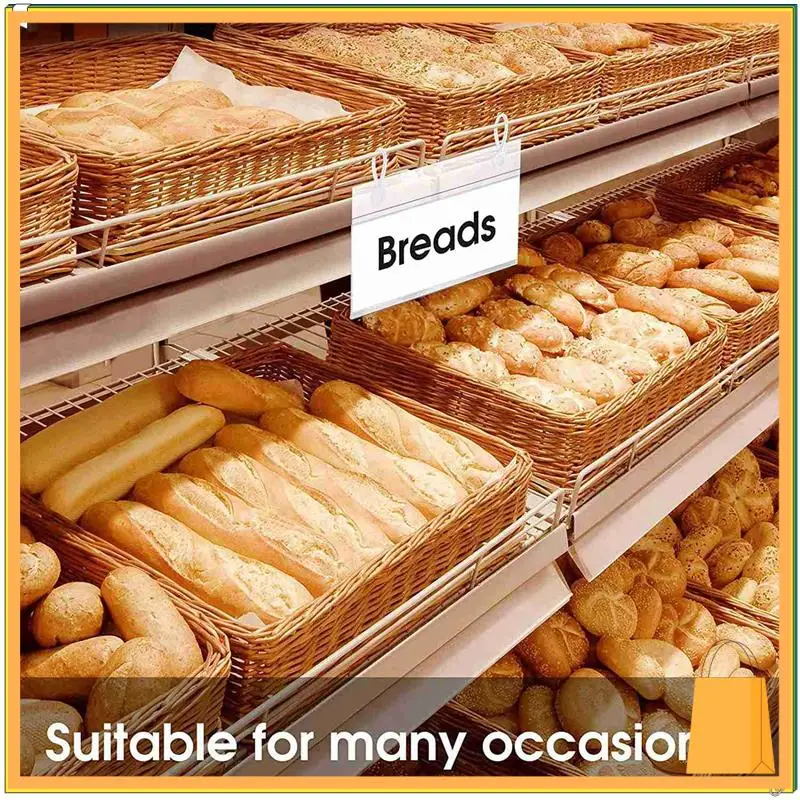 L53A-160 個プラスチックバスケットラベルホルダー値札チケットハンガークリップボタンデザインロック閉鎖市場食料品