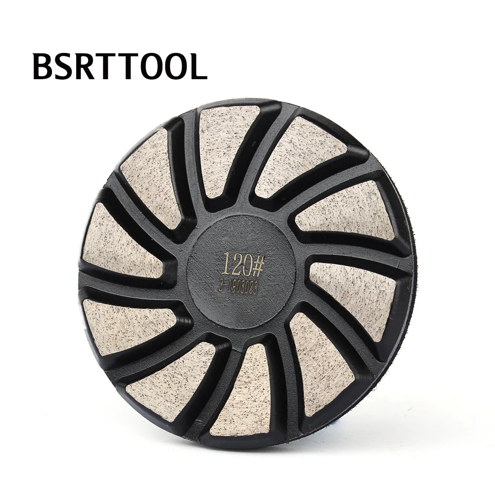BSRTTOOL 콘크리트 화강암 대리석용 습식 콘크리트 바닥 연마 패드, 다이아몬드 연마 패드, 3 인치, 1 개