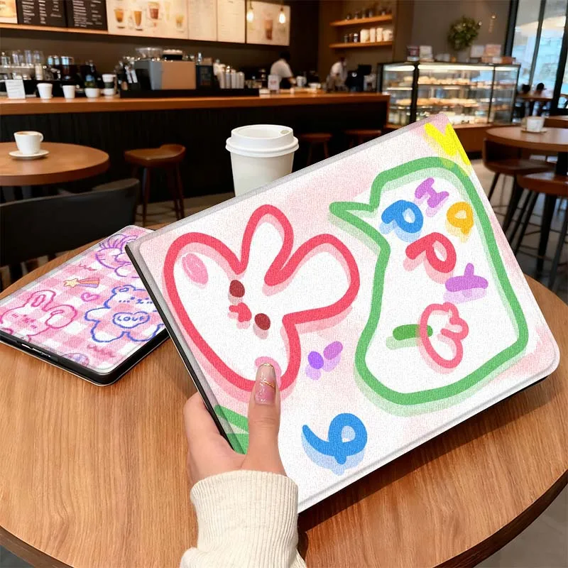 

Colorful Line Animal Pattern For Honor Tab Tablet MagicPad 3 6 7 X8 V7 V8 8 9 X9 X8a X9a 10 Pro Inch 2020 2021 Tablet Case