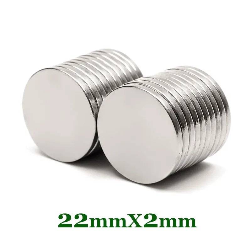 22x2 mm Round Search Magnet 22mm x 2mm Disc Rare Earth Neodymium Magnet N35 Permanent Magnet Srtong 22x2 mm