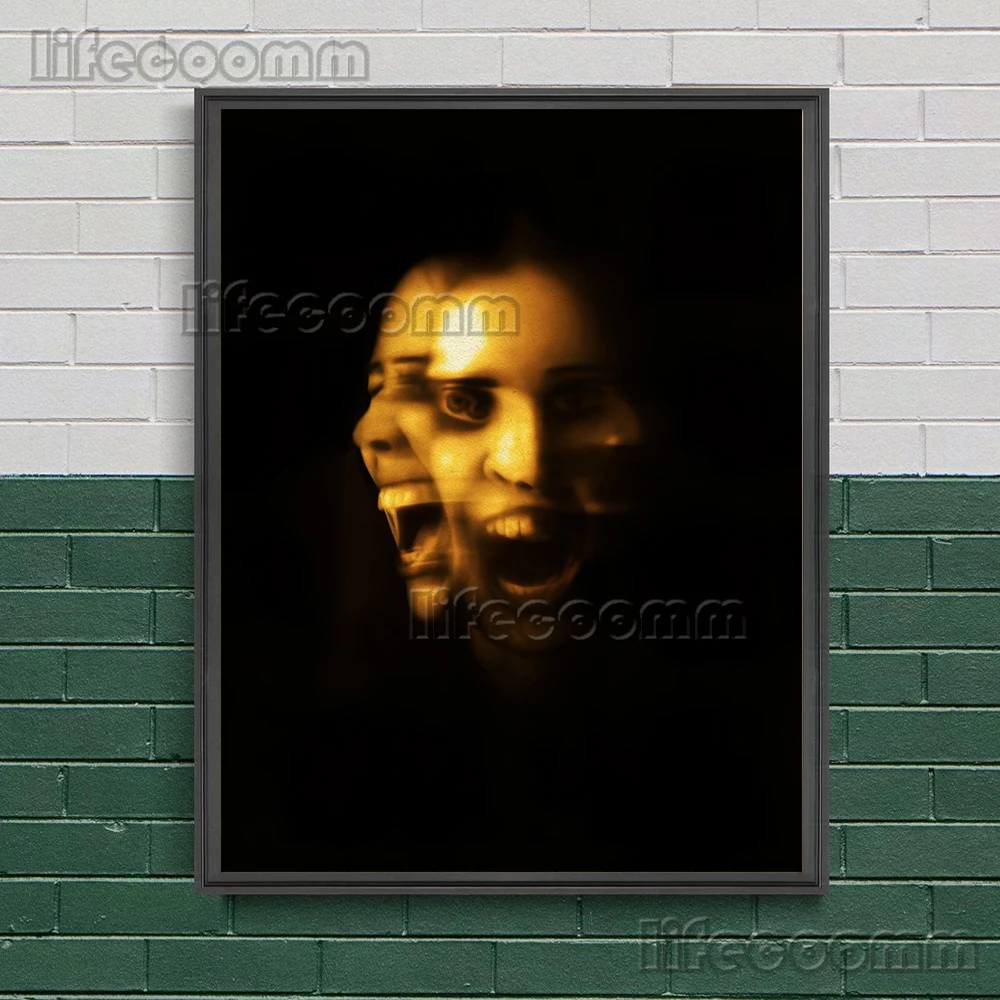 فانتوم الإرهاب في الظلام خمر الرسم على لوحات القماش الجدارية زاحف شبحي أرقام ملصق فني وطباعة ديكور المنزل