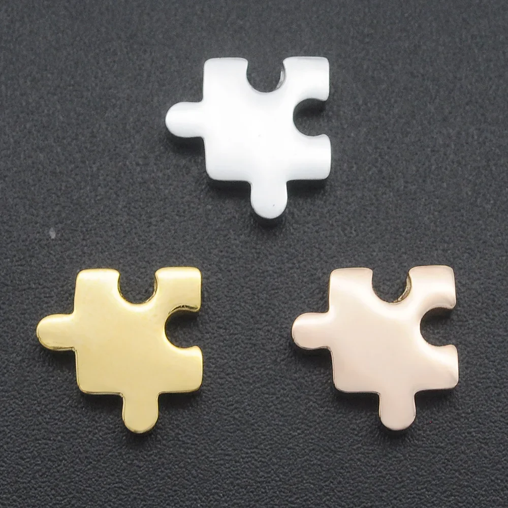 5pcs/lot 316 Stainless Steel DIY Jigsaw Puzzle Beads Wholesale Top Quality Never Fade OEM Order Accepted 1.8mm Hole Small Bead