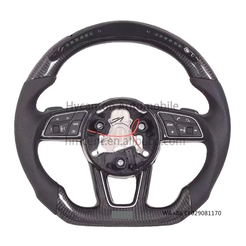 Upgrades Optimum Performance Carbon Fiber LED Alcantara for Audi A3 A4 A5 S3 S4 S5 Rs3 Rs4 Rs5 Car Steering Wheel