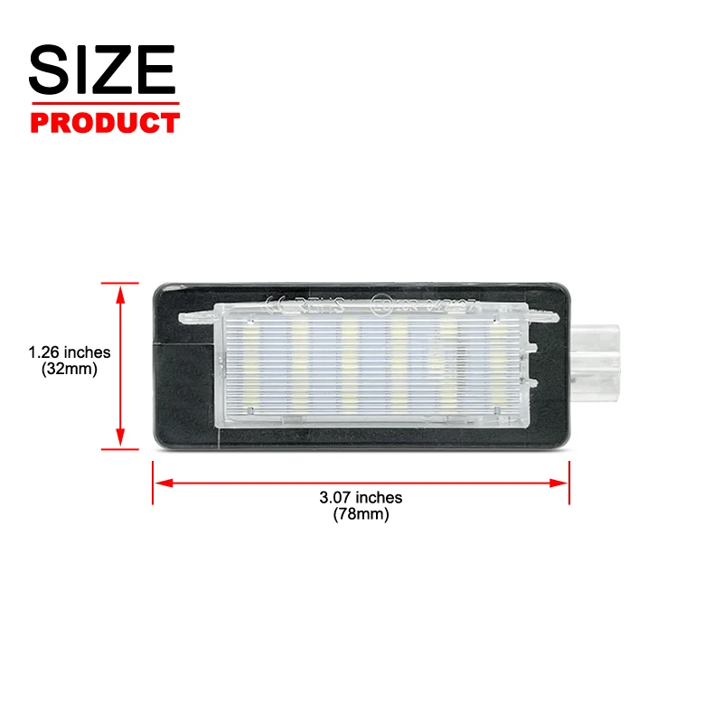 2Pcs For Renault Espace Scenic Laguna Fluence Captur Modus Dacia Duster Lodgy Logan White LED Number License Plate Light