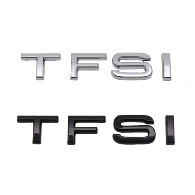 ثلاثية الأبعاد ABS رسائل شعار TFSI TDI سيارة الخلفي الجذع ملصق شعار شارة الشارات ل A3 A4 A5 A6 A7 A8 Q2 Q3 Q5 Q7 اكسسوارات #2