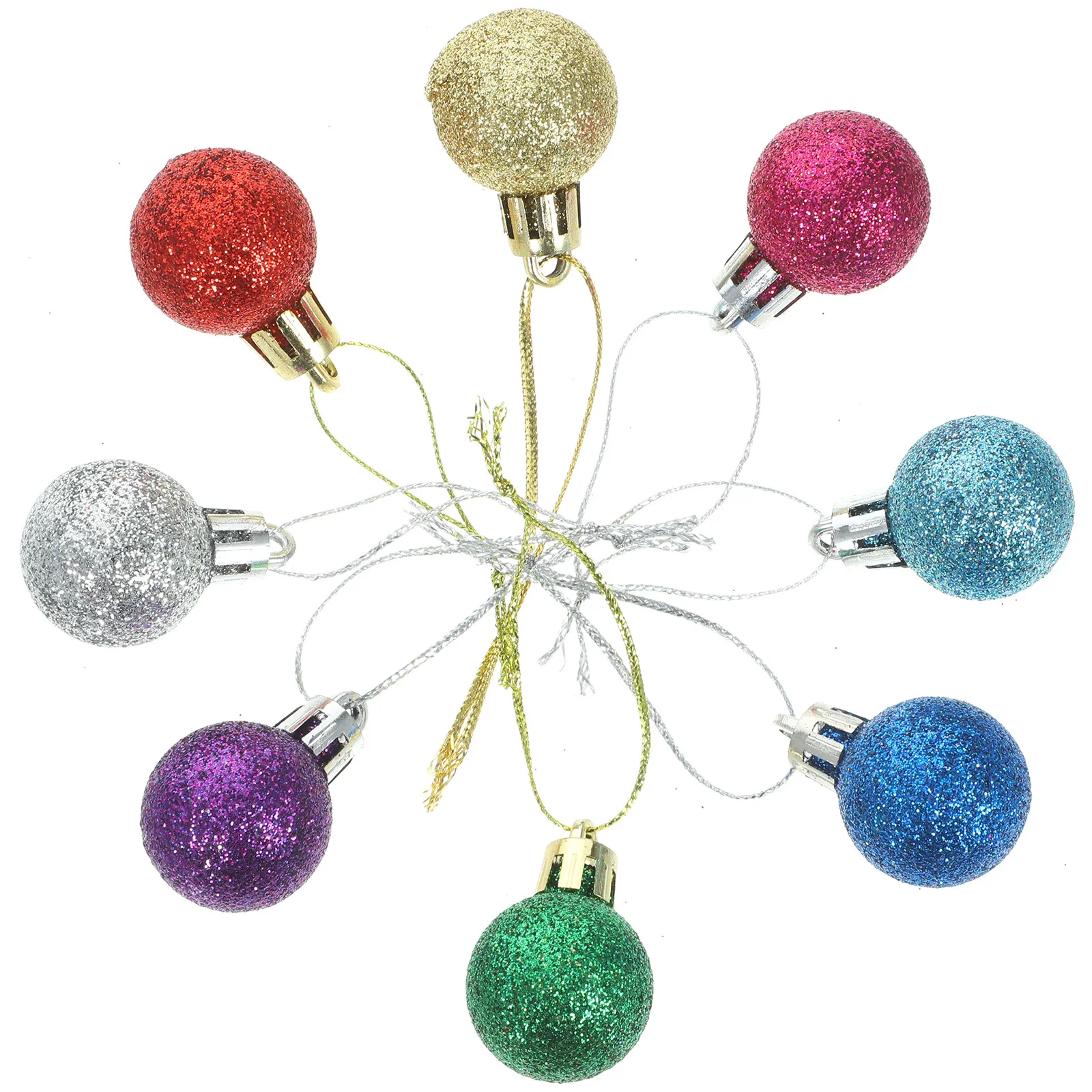 

80Pcs Flash Powder Christmas Balls Colorful Reusable Hanging Ornaments for Christmas Tree Decor Xmas Ball Decoration Pendant