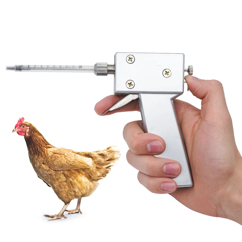 

Animal Artificial Insemination Chicken Injector Continuous Poultry Metal Straw Semen Tube Injection Syringe