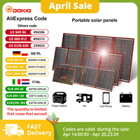 Dokio 18V 80W 100W 200W Portable Foldable Solar Panel With 12V Controller Flexible Solar Panel For House Camping Travel