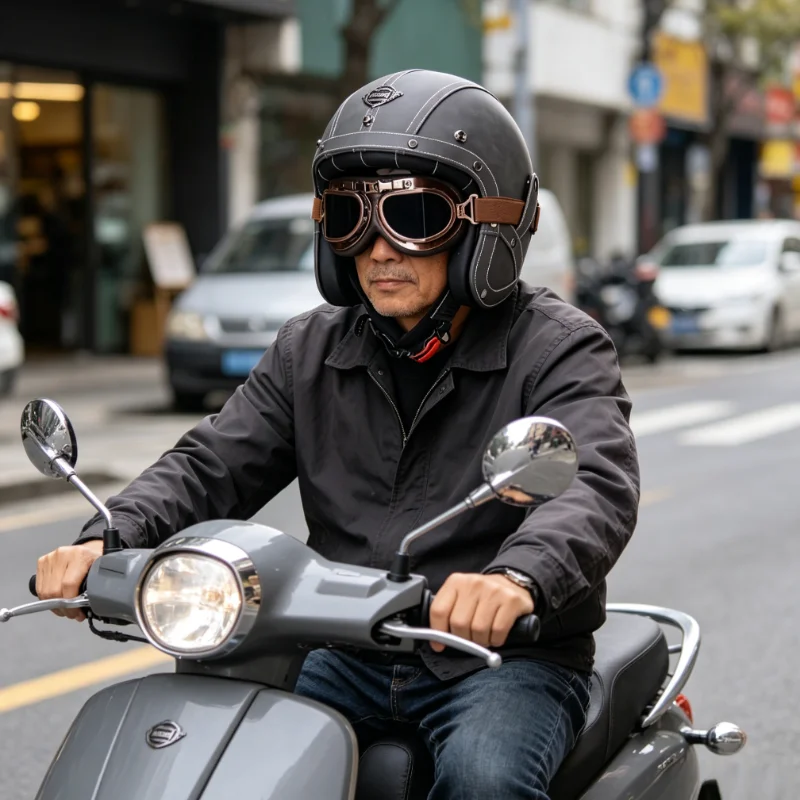 Open Face 3/4 Motorcycle Helmet Personalized Men and Women Vintage Retro Motorbike Cascos De Motociclistas Helmets Motorrad Helm