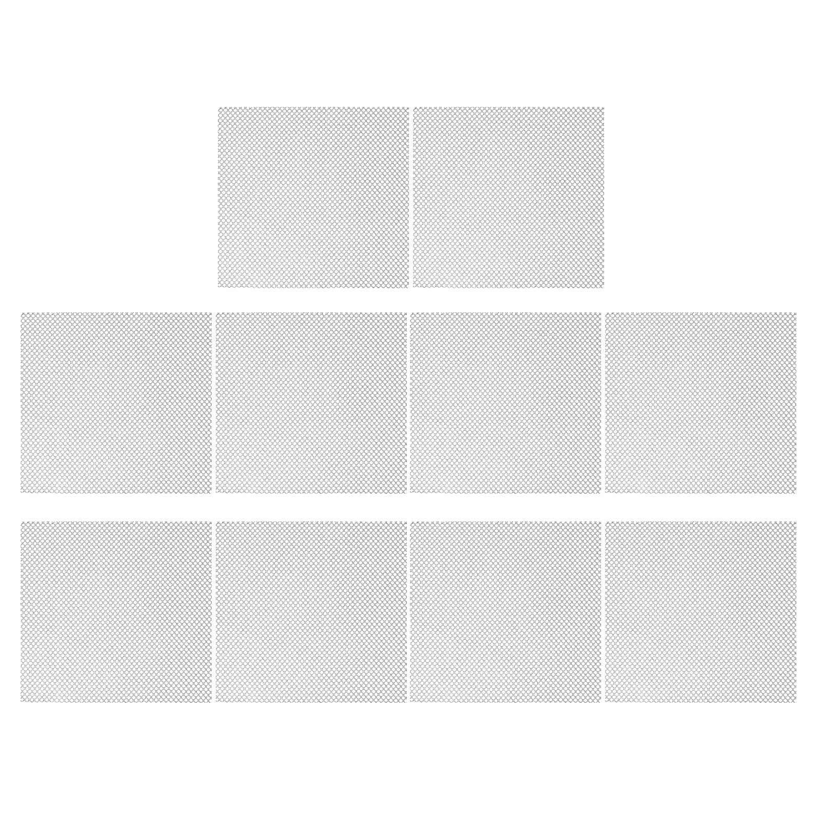 White Mesh Fabric Sheet 10pcs Net Mask for Furry Costume Animal Eye Mesh Lightweight DIY Craft Reusable Breathable Gear Vision