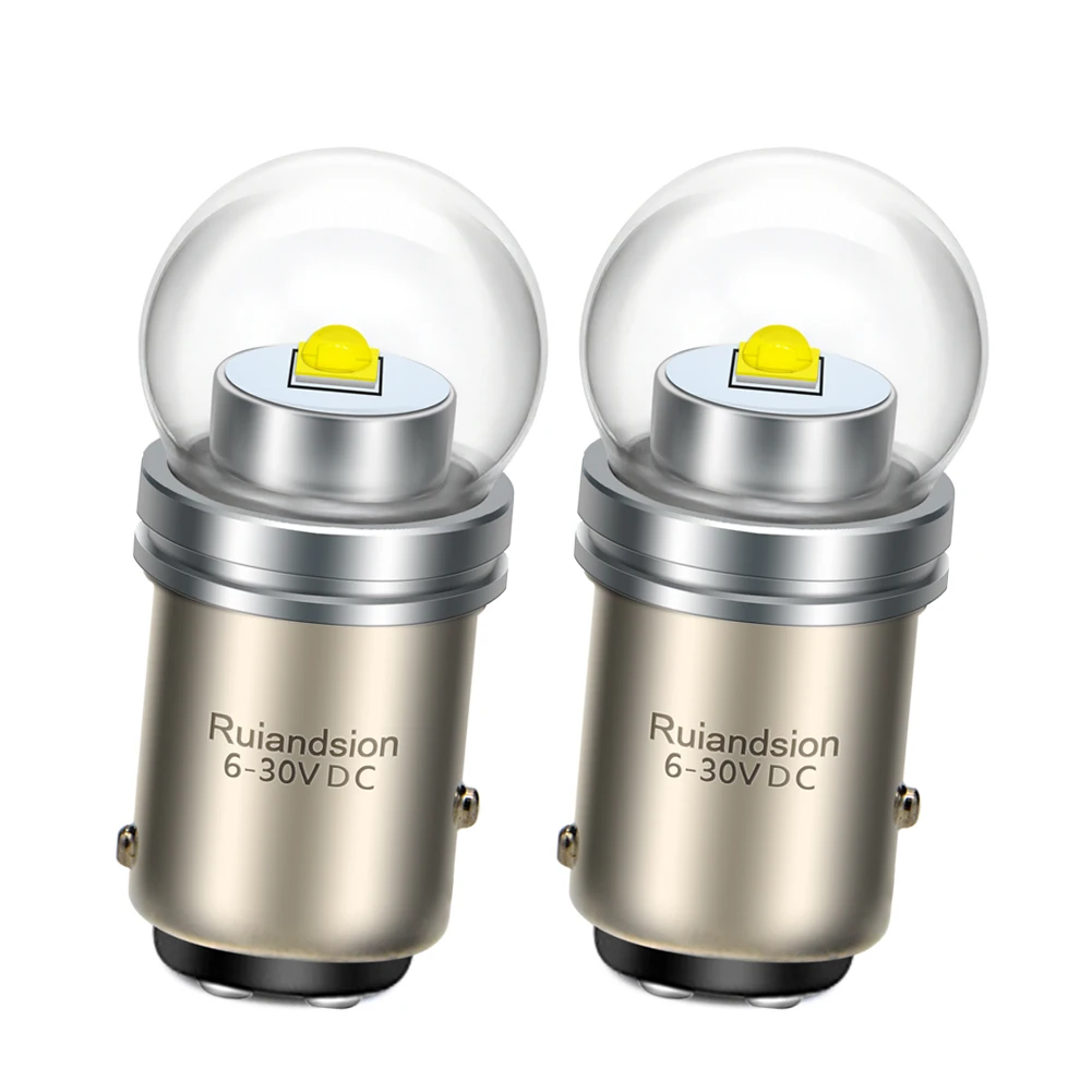 RUAINDSION 2x P21/5W 1157 BAY15D LED 1156 BA15S P21W BA15D LED Bulb Reverse Light Turn Signal Parking Brake Lights 6V 12V