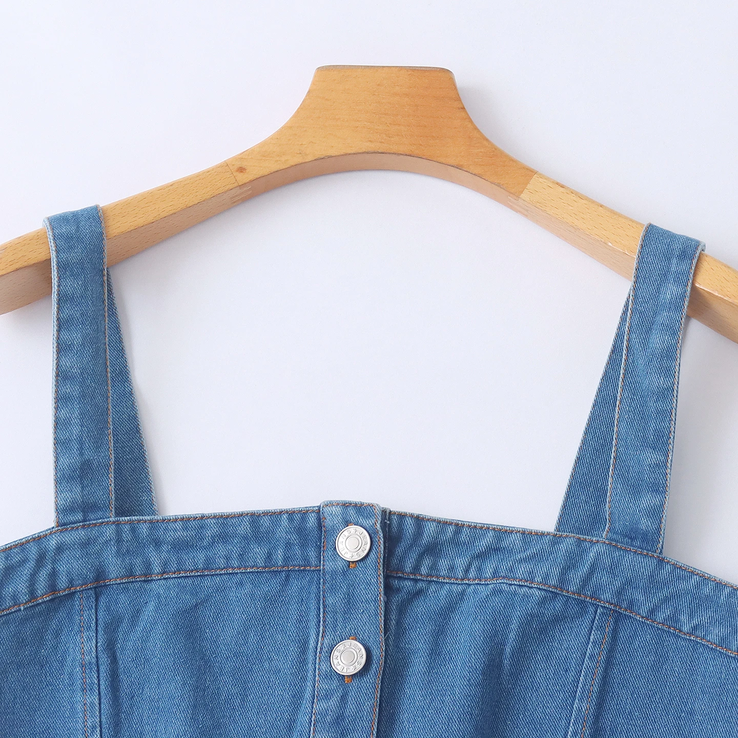 Verstellbare Single-Bule Crop-Top Denim Strapl Damen Weste Sommer New Sle Empire Wave Ort Länge Farbe