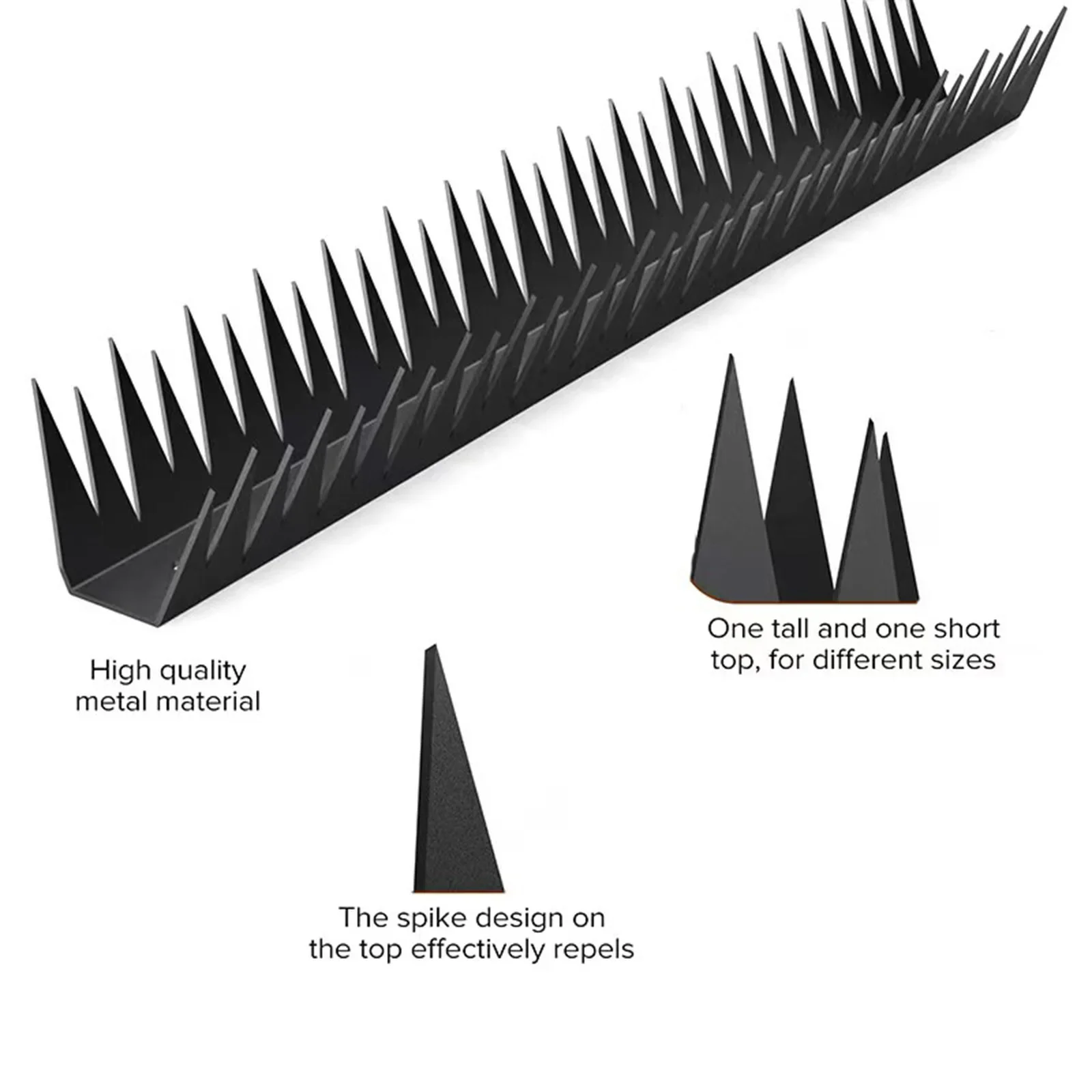 Iron Anti-Climb Spikes for Fence Durable Rust-proof Coating for Garden Wall-security