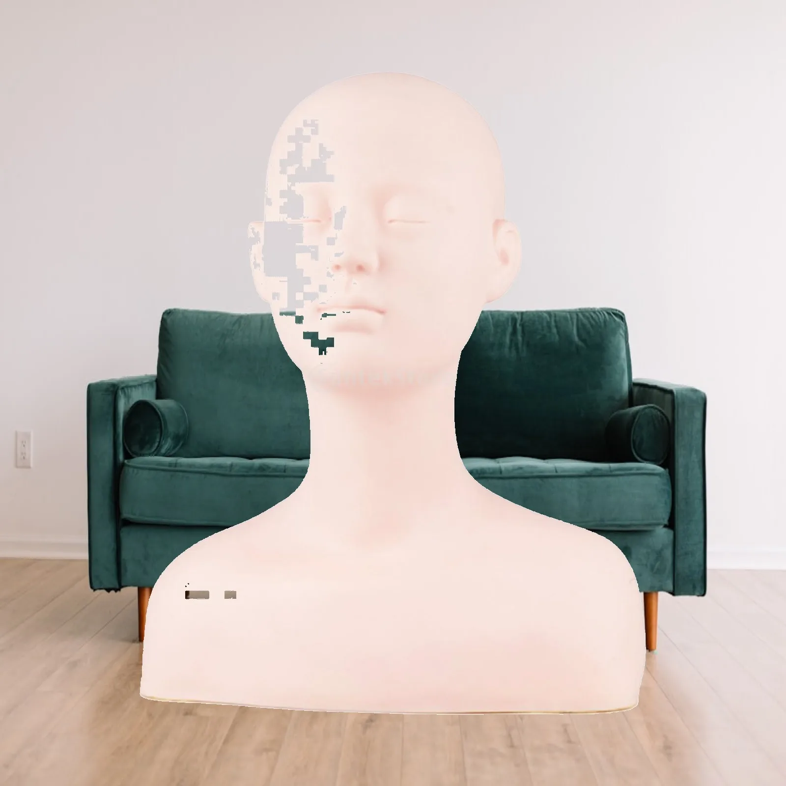 Massage Mannequin Head with Shoulders High Massage Mannequin Bust Makeup