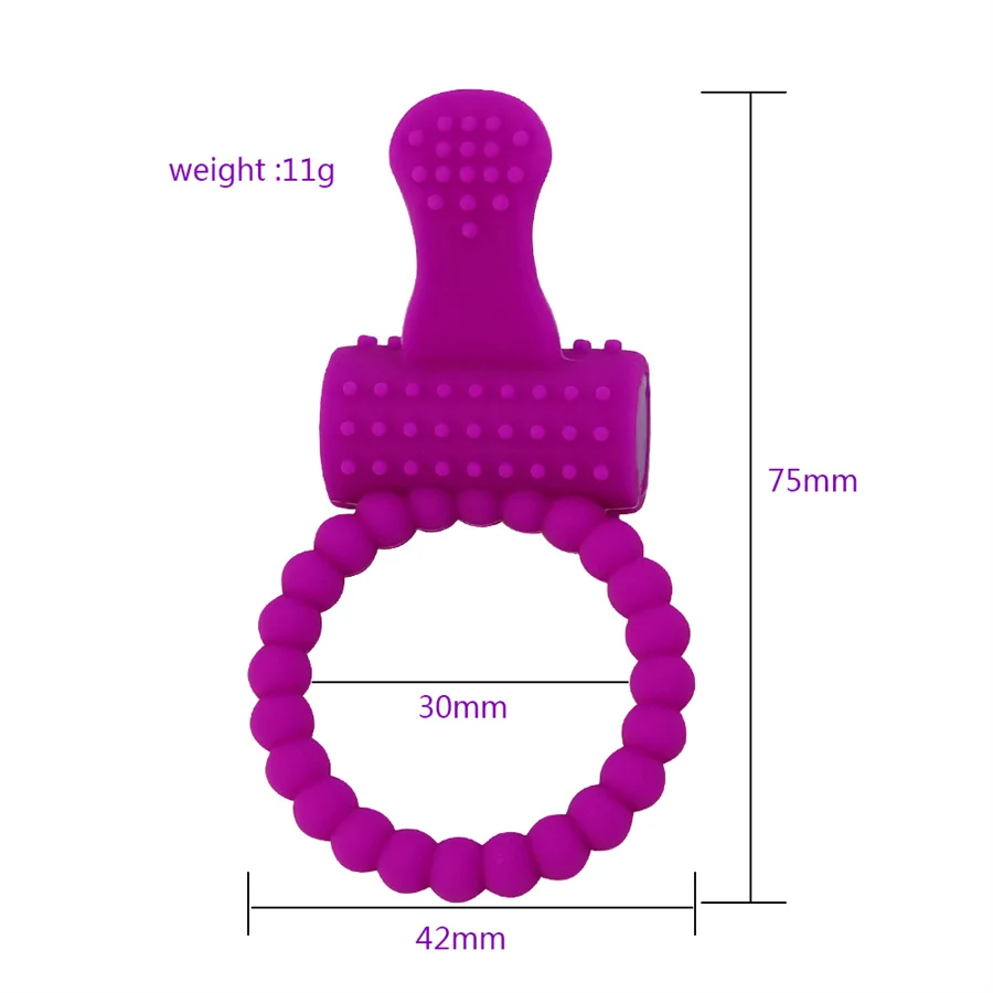 Vibrating Penis Ring Clitoral Stimulator Vibrator Delay Ejaculation Silicone Cock Ring Vibrator Penis Erection Sex Toys For Men