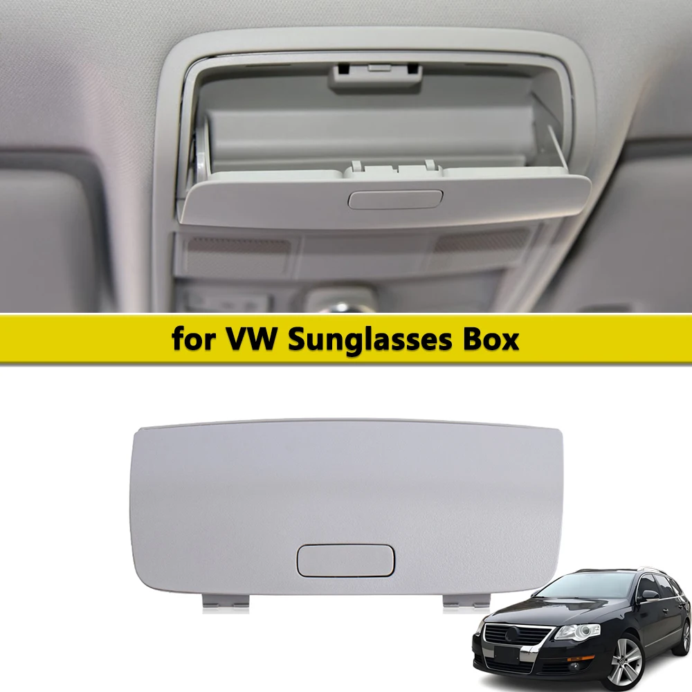 New Grey Sunglass Glasses Holder Box Glasses Case for V-W Tiguan Golf MK5 MK6 J-etta 5 Passat B7 1KD868837 Car Inner Accessories