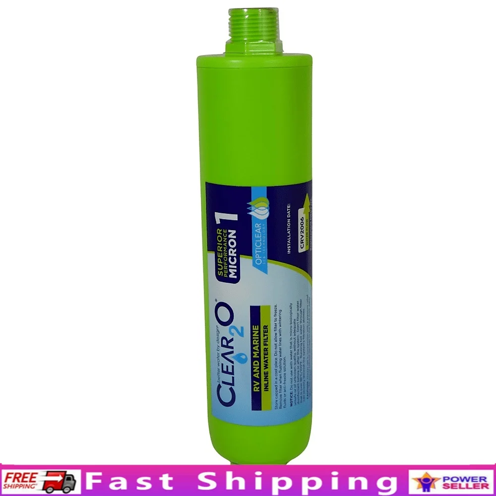 

Встроенный фильтр для воды RV Marine, 1-микронный твердотельный угольный блок, уменьшает загрязнения, неприятный запах изо рта, простая установка, совместимость с шлангом 3/4