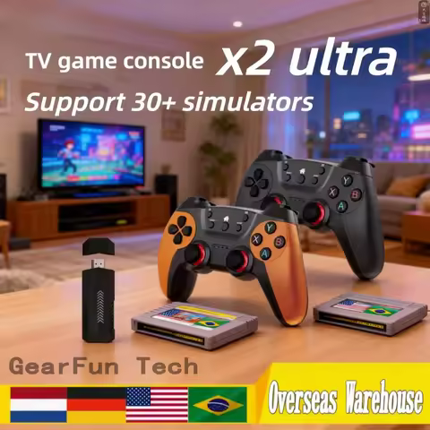 X2 Ultra Retro Video Game Console 3D HD 4K Game Stick 2.4G Wireless Controller TV Game Play Retro Games Stick PSP PS1 N64 Gift