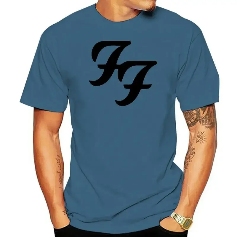 Men's T shirts wholesale harajuku oversized Printed men's Roll Band t-shirt FF Fashion letters Dave Grohl Guitarist