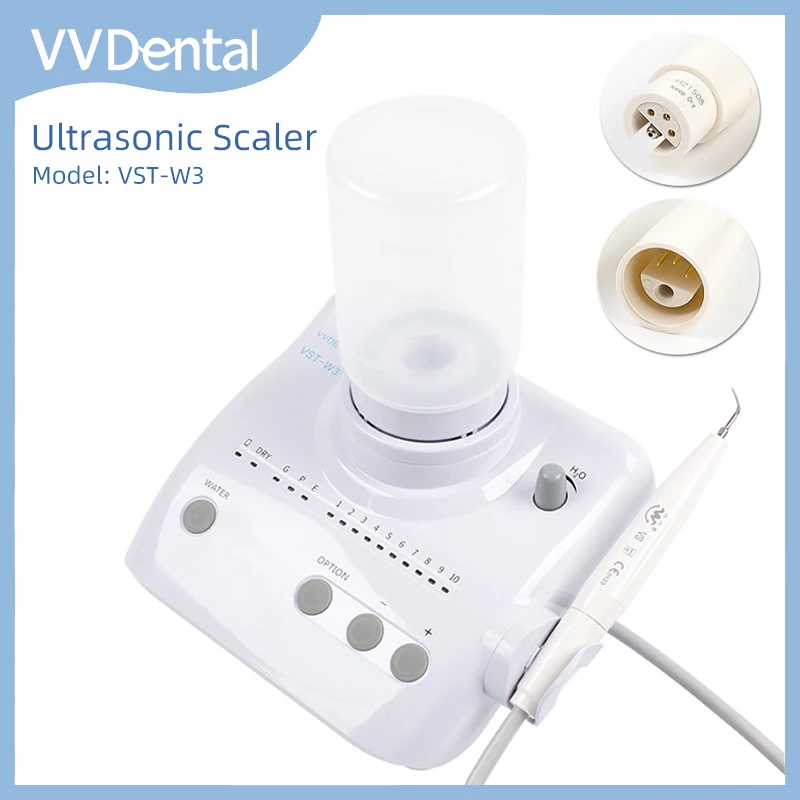 

VV Dental Ultrasonic Scaler Teeth Cleaner Machine With 5pcs Tips Scaling Periodontics Endodontics Oral Care Dentistry Equipment