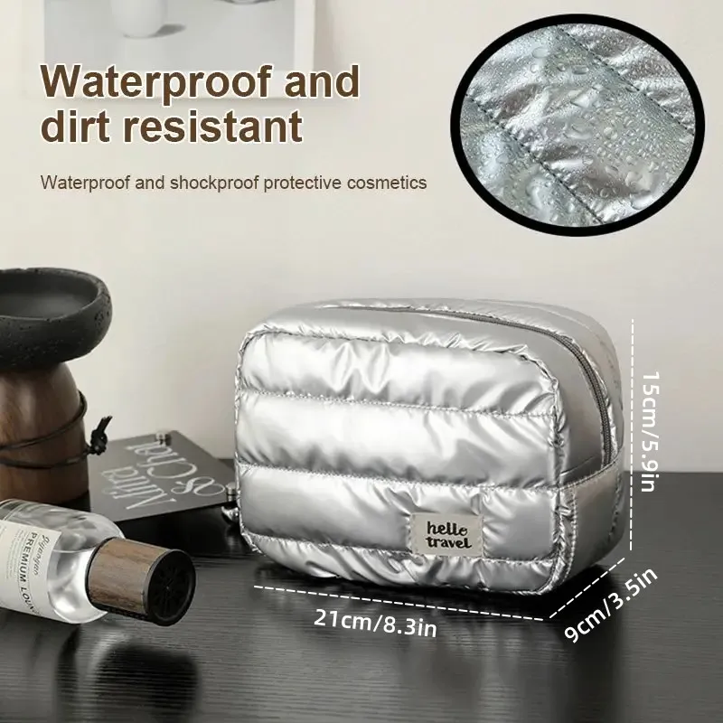 2 unids/set bolsa de maquillaje de moda de gran capacidad bolsa de aseo multifuncional de viaje portátil bolsa para el cuidado de la piel conjunto de bolsa de cosméticos impermeable