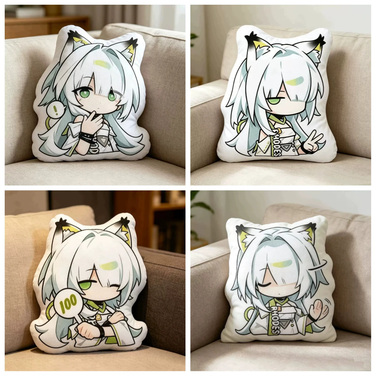 Throw Pillow - Game Arknights:Endfield Cute Q-version Alien Soft
