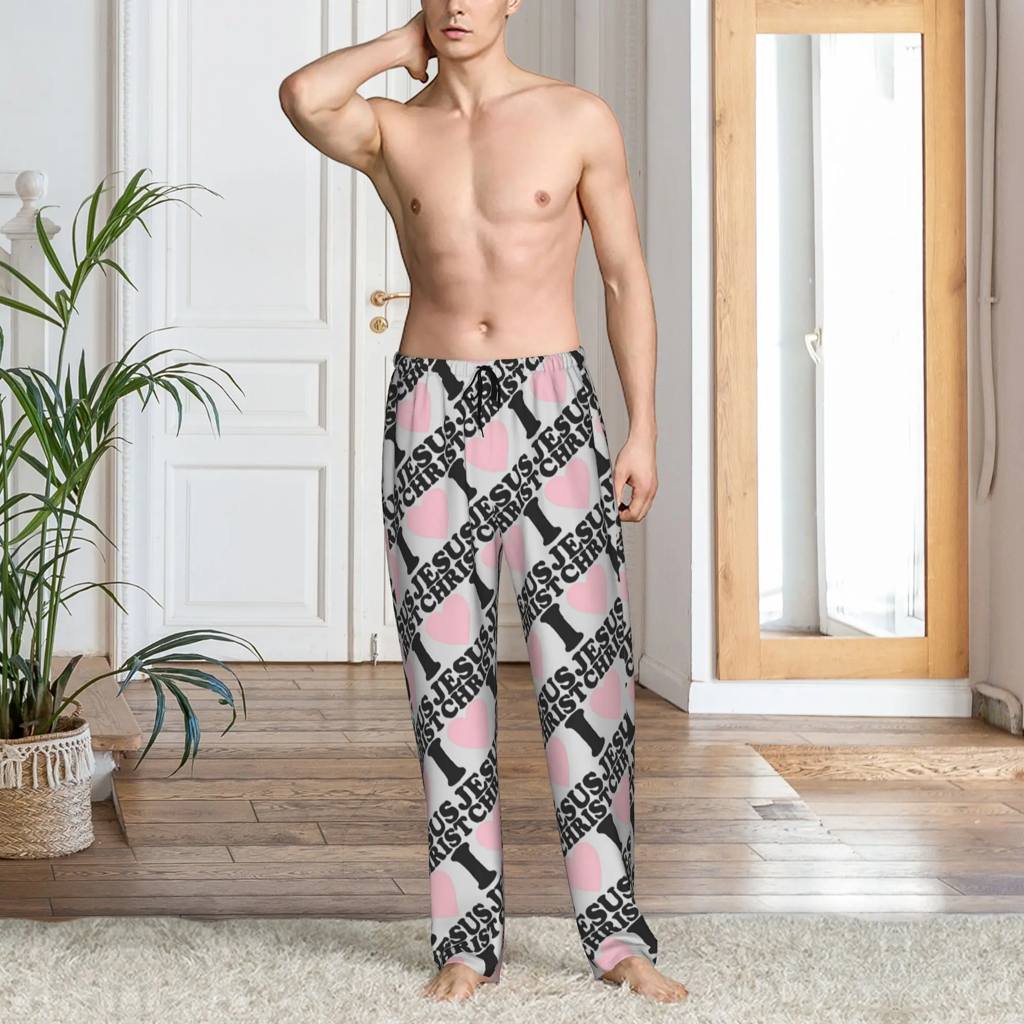 Custom Jesus Pajama Pants for Men  Sleepwear Lounge Sleep Bottoms Stretch with Pockets - view 6