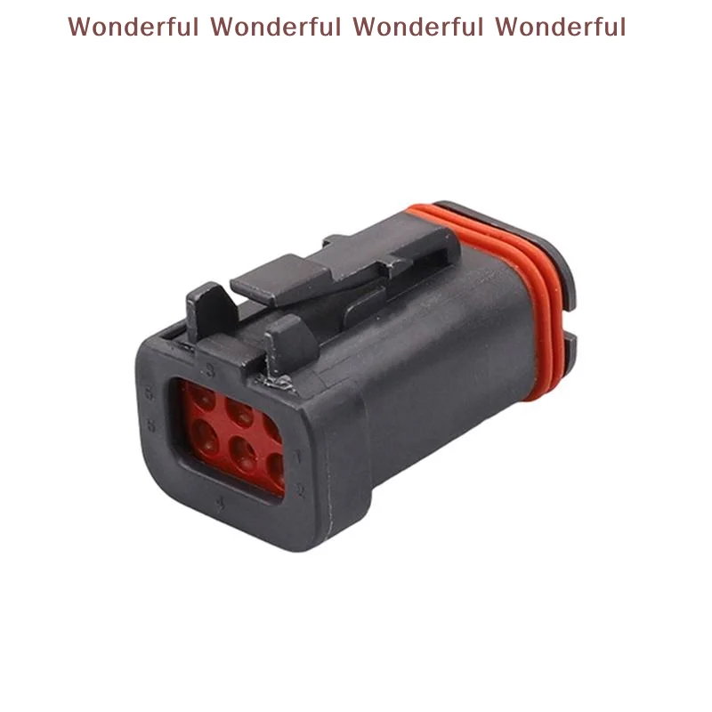6 Hole Car Waterproof Assembly Wiring Harness Socket with Connector for Trailer Lighting Project Strong Waterproof Protection