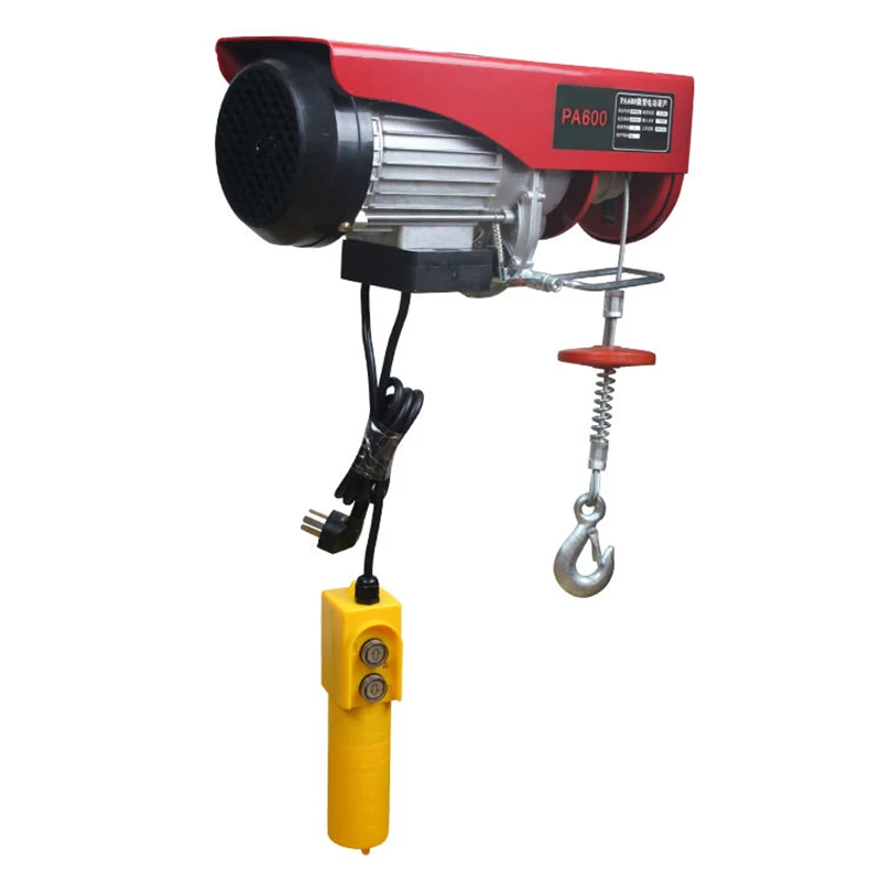 

110v 18000BLs Factory Use Thermal Protection Farm Use Mini Electric Hoist Mini Small Electric Wire Rope Hoist With Trolley 1 Ton