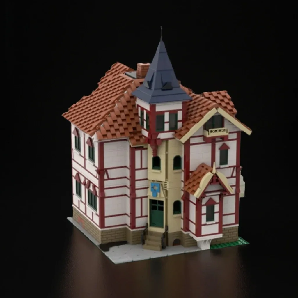 

3857Pcs Modular Mansion MOC Luxury Residential Building Education Building diy Blocks Birthday Toys Gift
