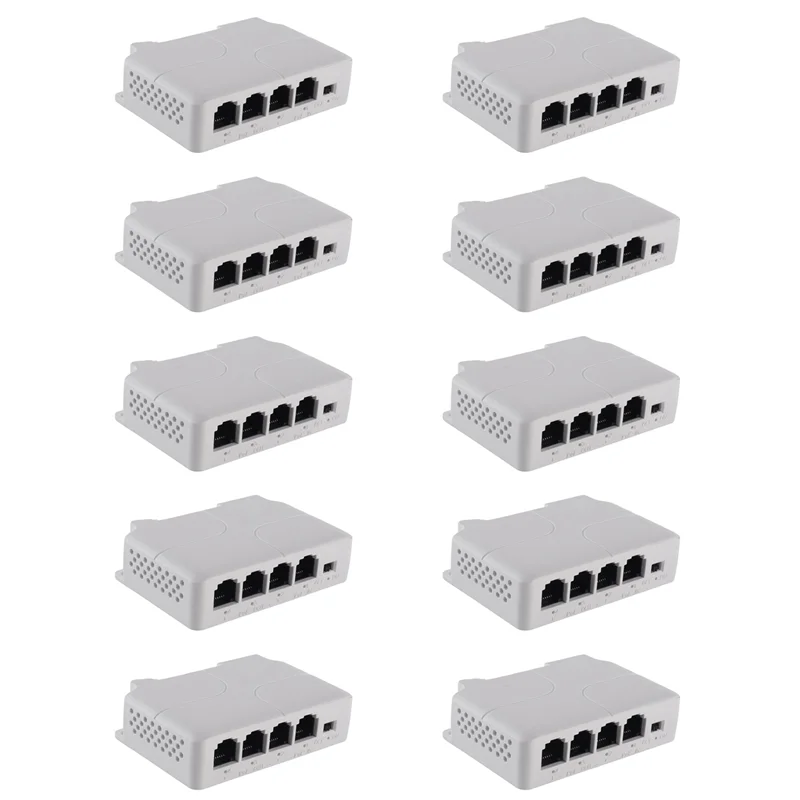 FULL-1-3-портовый удлинитель Poe, пассивный каскадный IEEE802.3Af для IP-порту, удлинитель передачи для коммутатора POE NVR IP (10 шт.)
