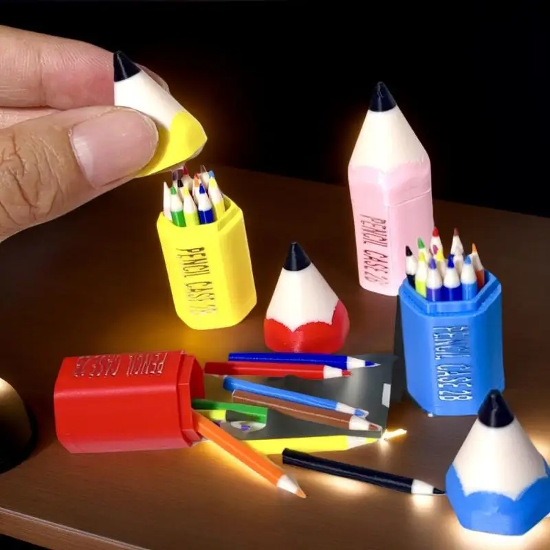 Interactive Play Toy for Children: 10/12pcs Dollhouse Miniature School Supplies and Colored Pens Accessories Set