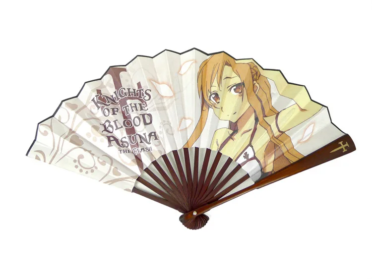 

Аниме Sword Art Online Yūki Asuna Bamboo с прочной бумагой Складной веер Ручные веера 8 дюймов/27 см