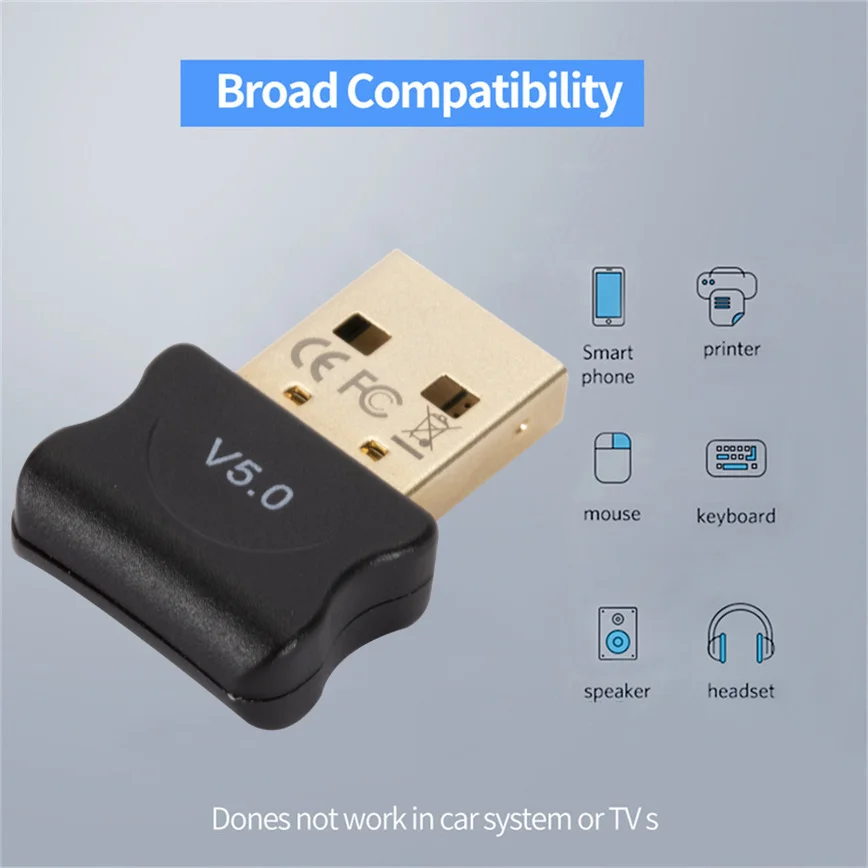 Grwibeou sem fio bluetooth 5.0 receptor adaptador transmissor usb bluetooth receptor de áudio dongle adaptador para computador portátil