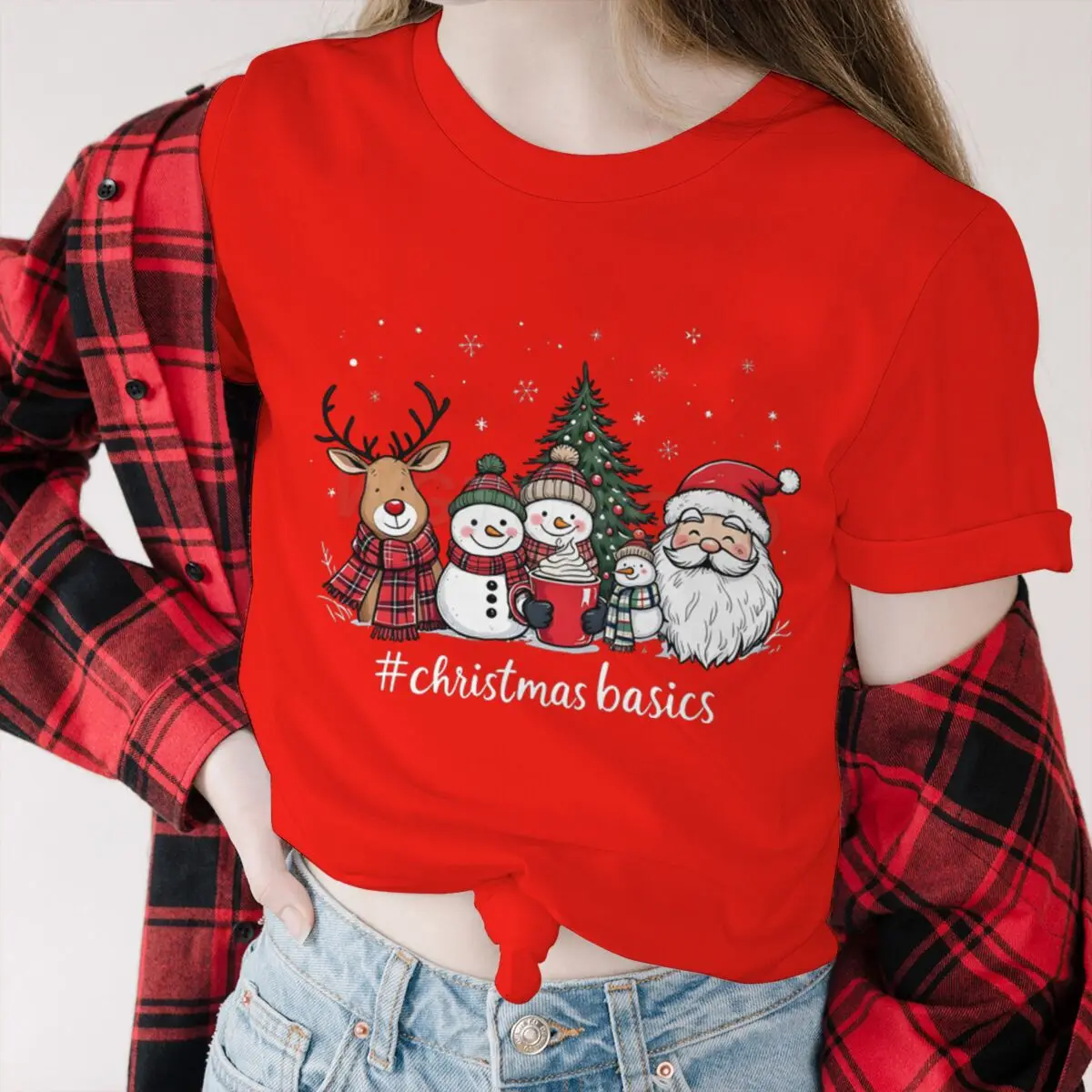 

Женские футболки, рождественская футболка с рисунком Санта-Снеговика и оленя, футболка с круглым вырезом и короткими рукавами, праздничные эстетические рубашки с героями мультфильмов