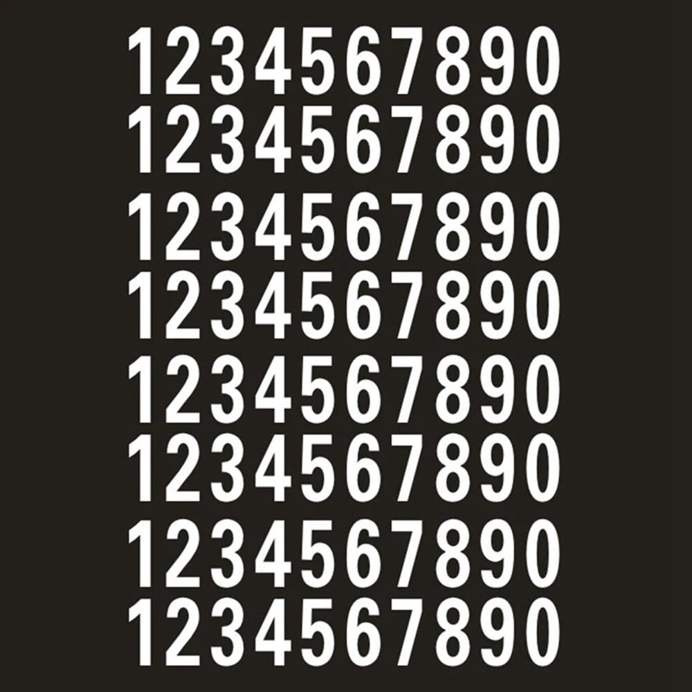 for Window Door Car Waterproof Decoration Self-adhesive Reflective Mailbox Decal Number Sticker Mailbox Sticker Address Numbers