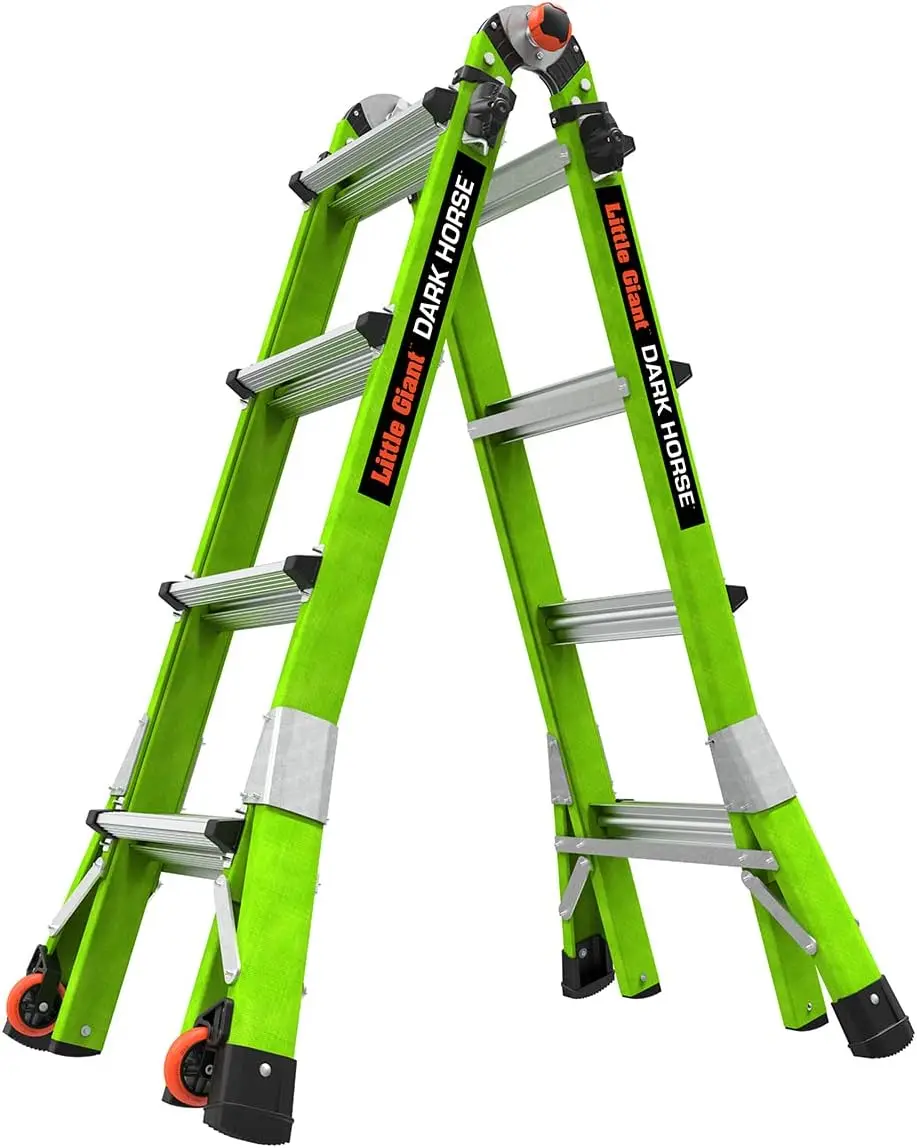 Little Giant Ladder Systems Dark Horse 2.0, M17, 17ft, Multi-Position Ladder, Fiberglass, Type 1A, 300 lbs Weight Rating, (16117-001)
