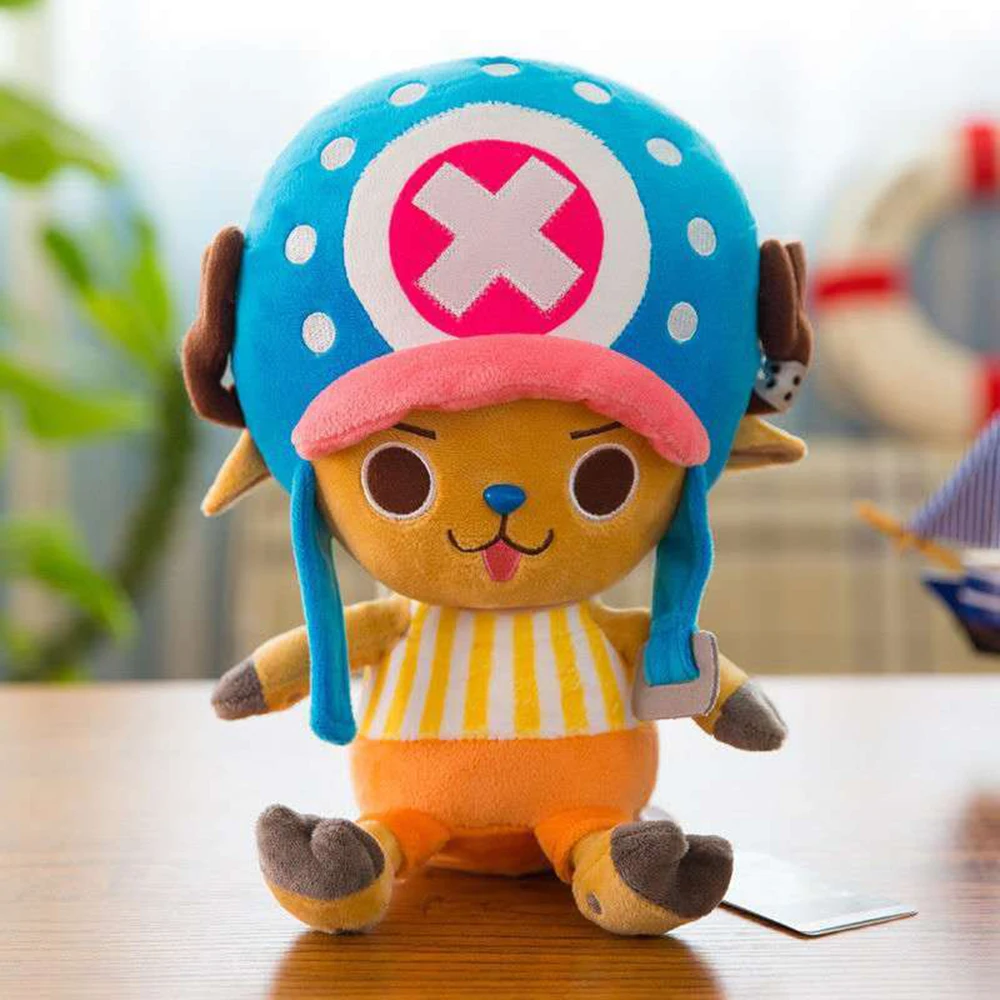 Japanese Anime 25cm One Piece Original Plush Toys CartoonFigure Luffy Chopper Ace Roronoa Zoro Cute Stuffed Doll Kids Xmas Gifts