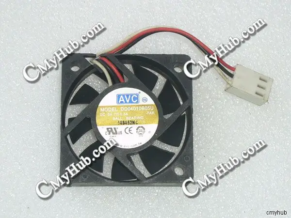 For AVC DD04010B05U FAR DC5V 0.3A 4010 4CM 40mm 40x40x10mm 3Pin 3Wire Cooling Fan DD04010B05U FAR