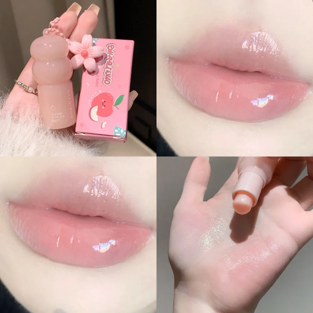 保湿フルーツリップバームペンダント、秋冬用の色付き保湿リップケア、乾燥ひび割れを防止、さわやかなフルーツフレーバー