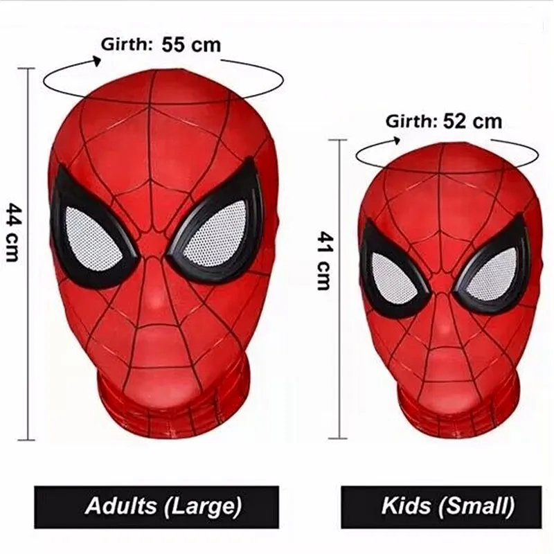 Halloween Iron Spider Mask Superhero Remy Miles 3D Mask Movie Character Photo Dress Up Cosplay Costume Accessories Adult Kids