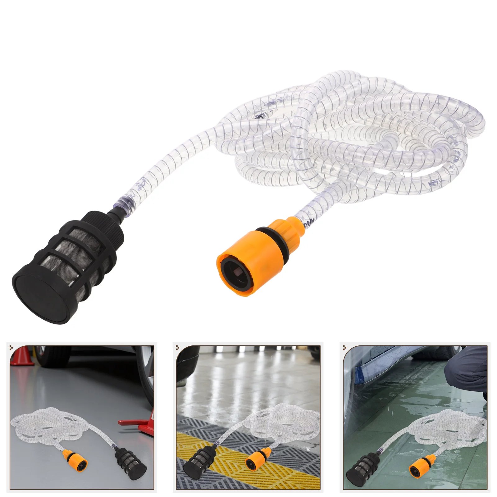 

1Set Car Washer Hose Replacement Reinforced Steel Wire Flexible Leakproof Auto Washing Machine Water Inlet Tube High Pressure