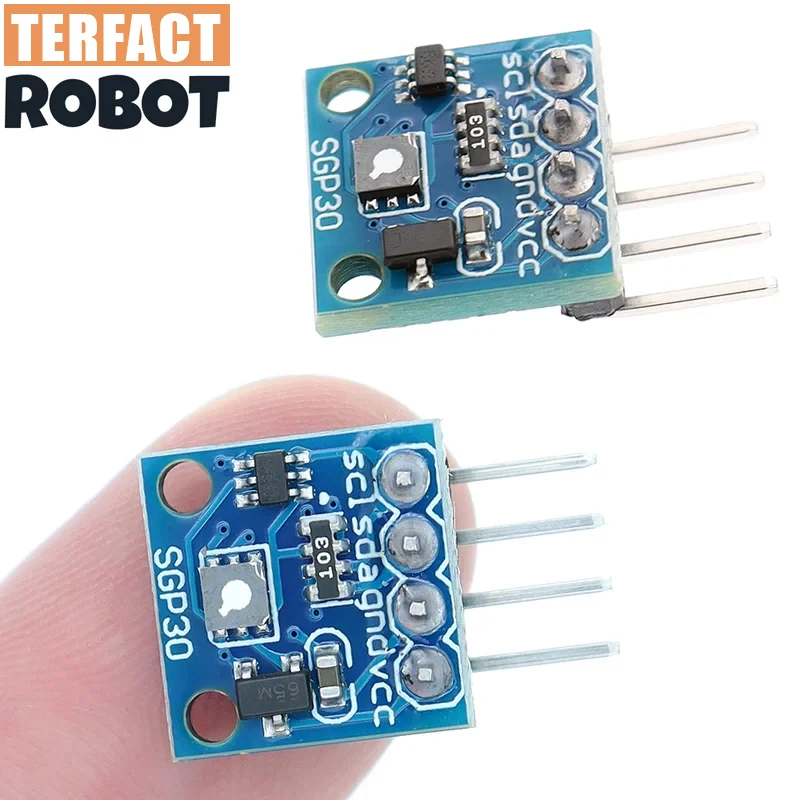 TERFACT SGP30 Gas Sensor Module TVOC/ECO2 Indoor Air Quality Formaldehyde Carbon Dioxide Measurement Sensor Board IIC I2C Interf