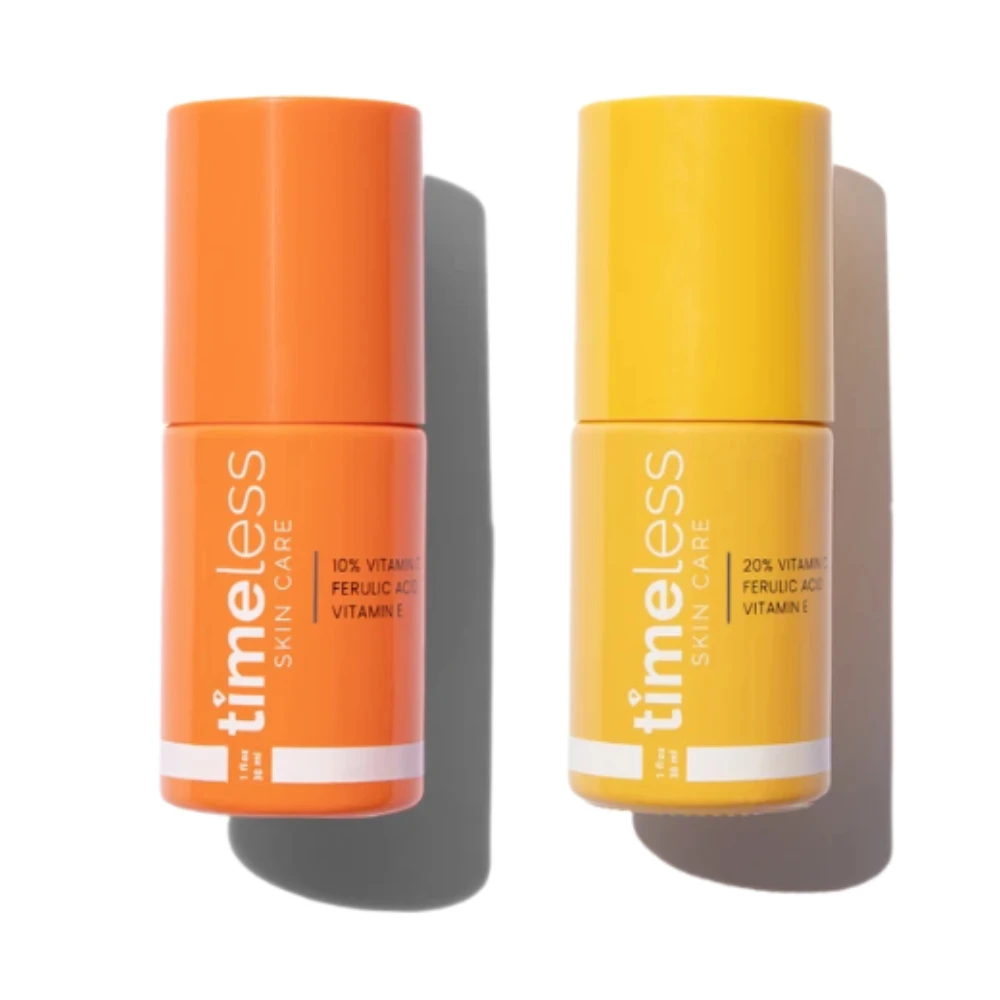Timeless Vitamin C + E Ferulic Acid Serum 30ml, 10% 20% Antioxidant Essence for Brighten, Even Skin Tone, Firming, Shrink Pores