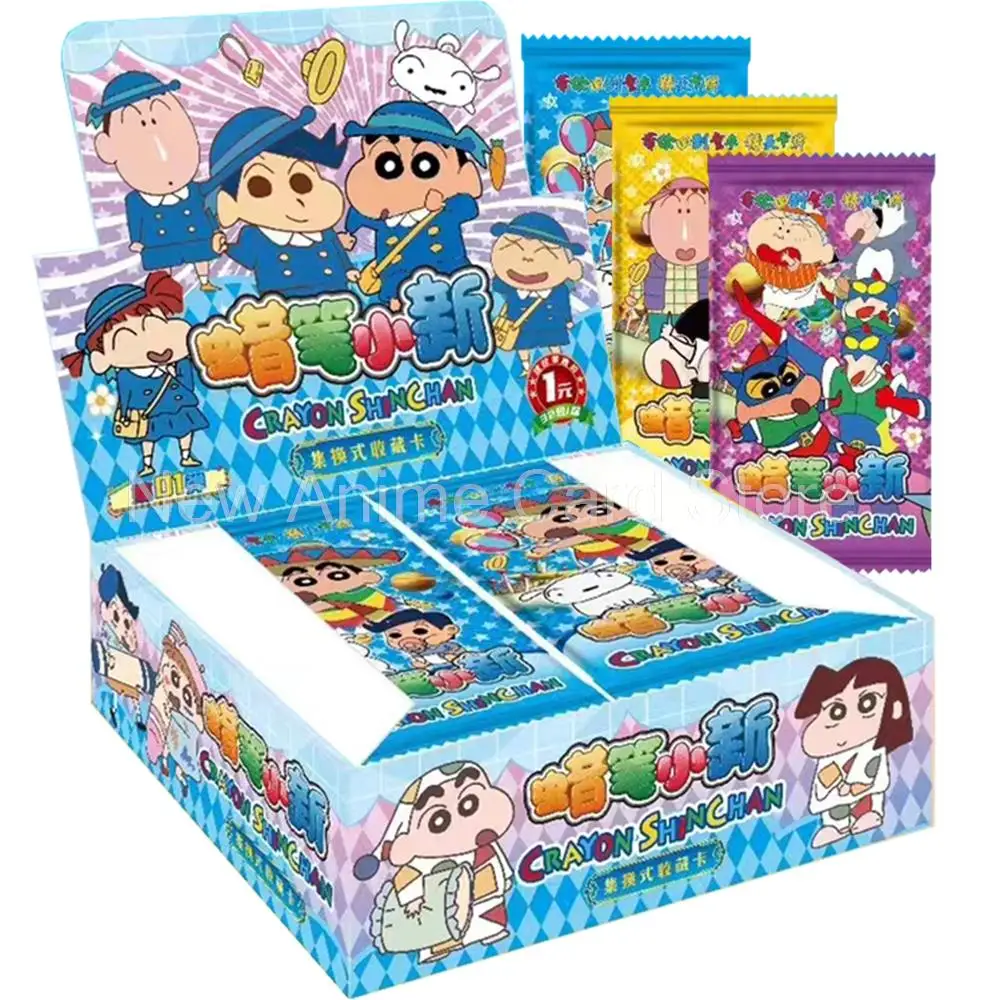 New Doraemon Cards Collection for Kids Anime Peripherals Shin-chan Paper Card Hobby Children\'s Gifts Party Table Playing Games